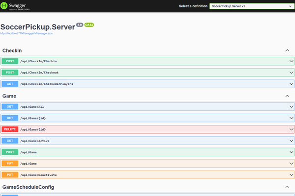 ASP.NET Core API — Swagger UI